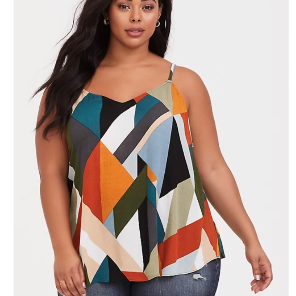 TORRID Gauze Geo Print Swing Cami 4x